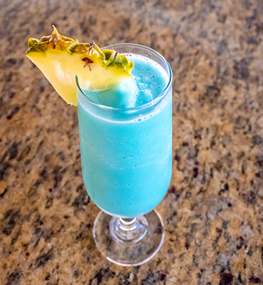 Blue Hawaii drink at the Solaris Resorts