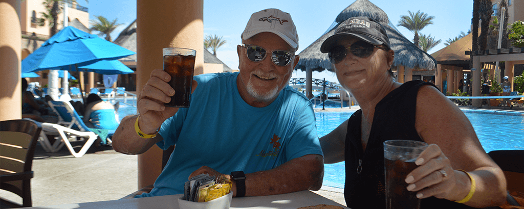 Couple at Pizzallisima of Royal Solaris Los Cabos