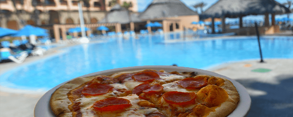 Pizza at the Pool of Club Solaris Cabos