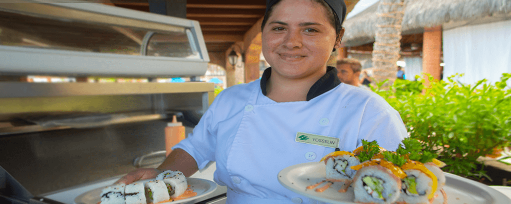 Sushi prepared by the chefs at Royal Solaris Los Cabos