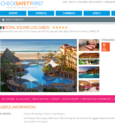 Hotel Solaris de Los Cabos con certificacion Cristal