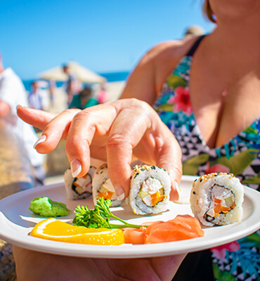 Sushi en Los Cabos con el Certificado Cristal