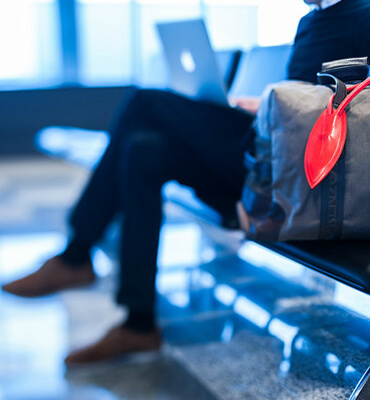 Esperando el vuelo para salir de vacaciones