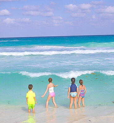 La Playa frente a los Hoteles de Cancún