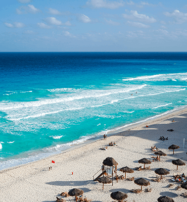 la playa de Cancún